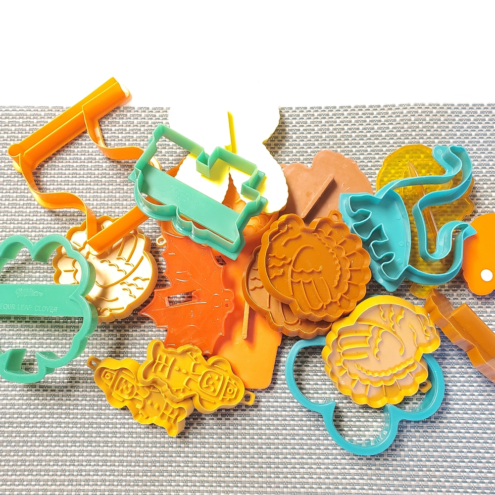 Vibrant Cookie Cutter Set with Rolling Pin